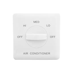 White Fan Coil Temperature Controller Three-Speed Air Conditioning Switch