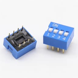 8Pin 4P Positions 2.54mm Pitch DIP Switch Blue 10Pcs