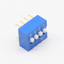 8Pin 4P Positions 2.54mm Pitch DIP Switch Blue 10Pcs