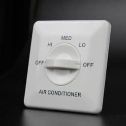 White Fan Coil Temperature Controller Three-Speed Air Conditioning Switch