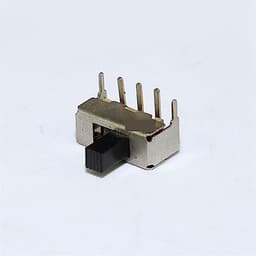 1000PCS Miniature DIP Slide Switch 1P2T 50mA 12VDC 5MM Height Handle Metal Mini Toggle Switches Single Pole with Angled Terminal