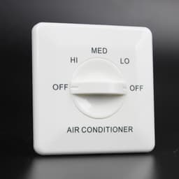 White Fan Coil Temperature Controller Three-Speed Air Conditioning Switch