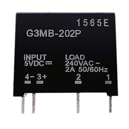 5PCS Relay Module G3MB-202P G3MB 202P DC-AC PCB in 5V DC Out 240V AC 2A Solid State(12V)