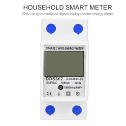 Energy Meter Two Wire Wattmeter Power Consumption Backlight Single
