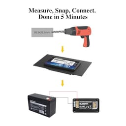 Battery Monitor, DC 12-48V Waterproof Meter with Voltage &%, Easy Snap-in Install, Memory Function, for Lead Acid/LiFePO4/Lithium, Ideal for Solar/PV