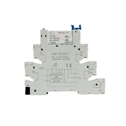 5PCS 10PCS Rail Slim Relay Module 41F-1Z-C2-1 Integrated Mount Power Relay Relay Holder 12V 24V ACDC Relay Socket 6.2mm(F)