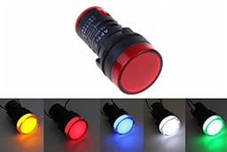 GUMMMY 5PCS Indicator AD16-22DS 12V 24V 110V 220V Red/Green/Huang/Blue/White Indicator Lights (Color : Red, Size : 12V)