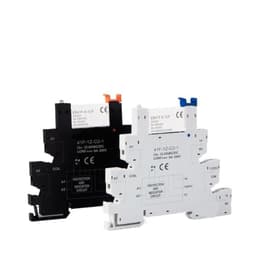 Slim Relay 41F-1Z-C4-1 Integrated PCB Mount Power with 12-24V Universal Base Industrial(1PC,12v 6A White Base)