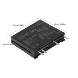1Pcs 5V 12V 24V DC-AC Solid State Relay Module G3MB-202P G3MB 202P PCB SIP SSR AC 240V 2A Snubber Circuit Resistor Relay Switch(12V)