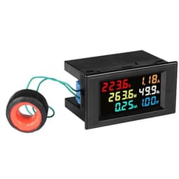 D69-2058 Voltmeter Ammeter Power Factor Electric Energy Frequency Meter Digital Panel Wattmeter LCD 1Pcs(AC40-300V)