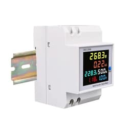 220V 380V Voltage 6IN1 Monitor AC Current Power Factor Active KWH Electric Energy Frequency Meter D52-2066 1Pcs(40-300V External CT)
