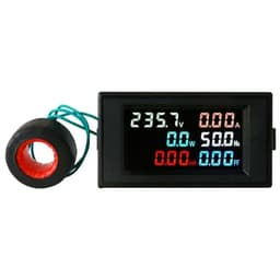 D69-2058 Voltmeter Ammeter Power Factor Electric Energy Frequency Meter Digital Panel Wattmeter LCD 1Pcs(AC40-300V)