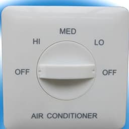 White Fan Coil Temperature Controller Three-Speed Air Conditioning Switch