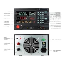 Laboratory Programmable DC Power Supply 120V 20A RS232 RS485 USB