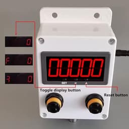 Digital People Counter with Infrared Sensor, Visitor Traffic Monitor 0-99999, Reflector Range 70cm/2m/6m, Ideal for Markets & Shopping Malls