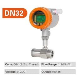 Digital Flow Meter RS485 Output Stainless Steel Liquid Water Sensor