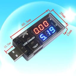 USB Voltage Tester Multimeter with LCD Display, 3-9v Dc 0-5a