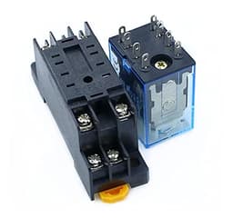 GUMMMY 10pcs MY2P HH52P MY2NJ 12V/24V AC/DC Coil General Purpose DPDT Micro Mini Relay with Socket (Size : DC 12V)