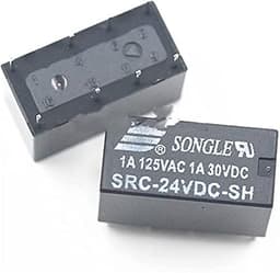Relay 2pcs Src-05 12 24vdc-sh 5V 12V 24V Signal, Two Opening and Closing, 1A 8-pin