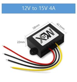 12v to 15v 1A to 28Amp Max Output Non Isolated Step Up Boost Power Converter 15v Voltage Regulator(3A ABS Plastic)