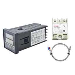 REX-C100 Pid Temperature Controller 1300 Degree 220V SSR Relay Output+40DA SSR+K Thermocouple Pid REX-C100 1300C(C100 SSR Output)