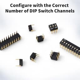 10 PCS 4 Pin 2 Positions DIP Switch, 2.54mm Pitch, Black