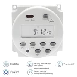 MT101 12VD 220V 220V Digital Timer Switch 7 Days Weekly Programmable Time Relay Programmer Built-in Rechargeable Battery 1Pcs(12VDC)
