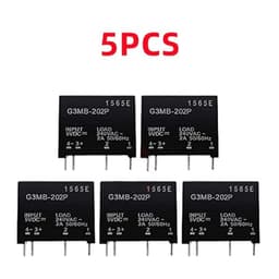 5PCS Relay Module G3MB-202P G3MB 202P DC-AC PCB in 5V DC Out 240V AC 2A Solid State(12V)