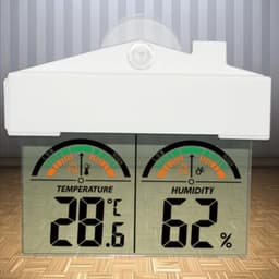 Temperature Humidity Meter and Large LCD Display with Suction Cup