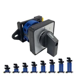 1pcs YMW26 LW26-25A DIN Rail Mounted LW28 Changeover Rotary Cam Switch 690V Selector Silver Contact Control Motor Off-ON(1P-4 Terminals)
