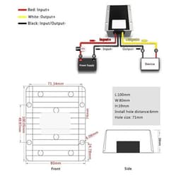 9-36V to 28V UAV Power Converter Step-up Step-Down DC/DC Module