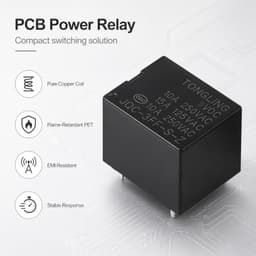 5 Pcs 5V DC PCB Power Relay, JQC-3FF T73, 4 Pin SPST NO