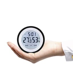 Digital Thermometer Hygrometer Temperature Humidity Meter Alarm Clock Touch Key with Backlight Centigrade/Fahrenheit Degrees