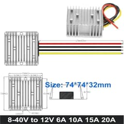 1pcs 8-40V to 12V 1A 2A 3A 4A 6A 10A 15A Step Up/Down DC DC Power Converter Buck Boost Voltage Regulator Power Supply(8-36v to 12v 1a)