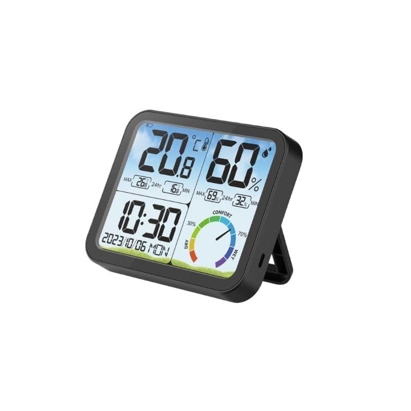 ABS Color Temperature Humidity Meter Difference Memory Perpetual Calendar