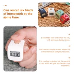 Rechargeable Finger Counter with Ring, Digital Silent 6 Digit