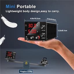 Laboratory DC Power Supply Adjustable 0-30V 0-5A Variable Power Supply Voltage Regulator Maintenance Workbench DIY(30V 5A EU Plug)