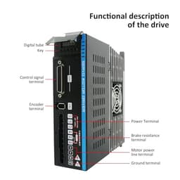 Servo Motor Servo Motor 1.2KW 1.5KW 1.8KW servo Driver kit 110ST 4Nm 5Nm 6Nm 3000rpm 220v ac Motor(1.2KW 17b Increment)