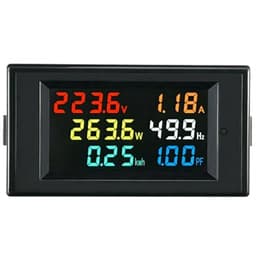 D69-2058 Voltmeter Ammeter Power Factor Electric Energy Frequency Meter Digital Panel Wattmeter LCD 1Pcs(AC40-300V)