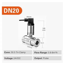 Turbine Flow Meter Liquid Flow Sensor Pulse Output Digital Transmitter