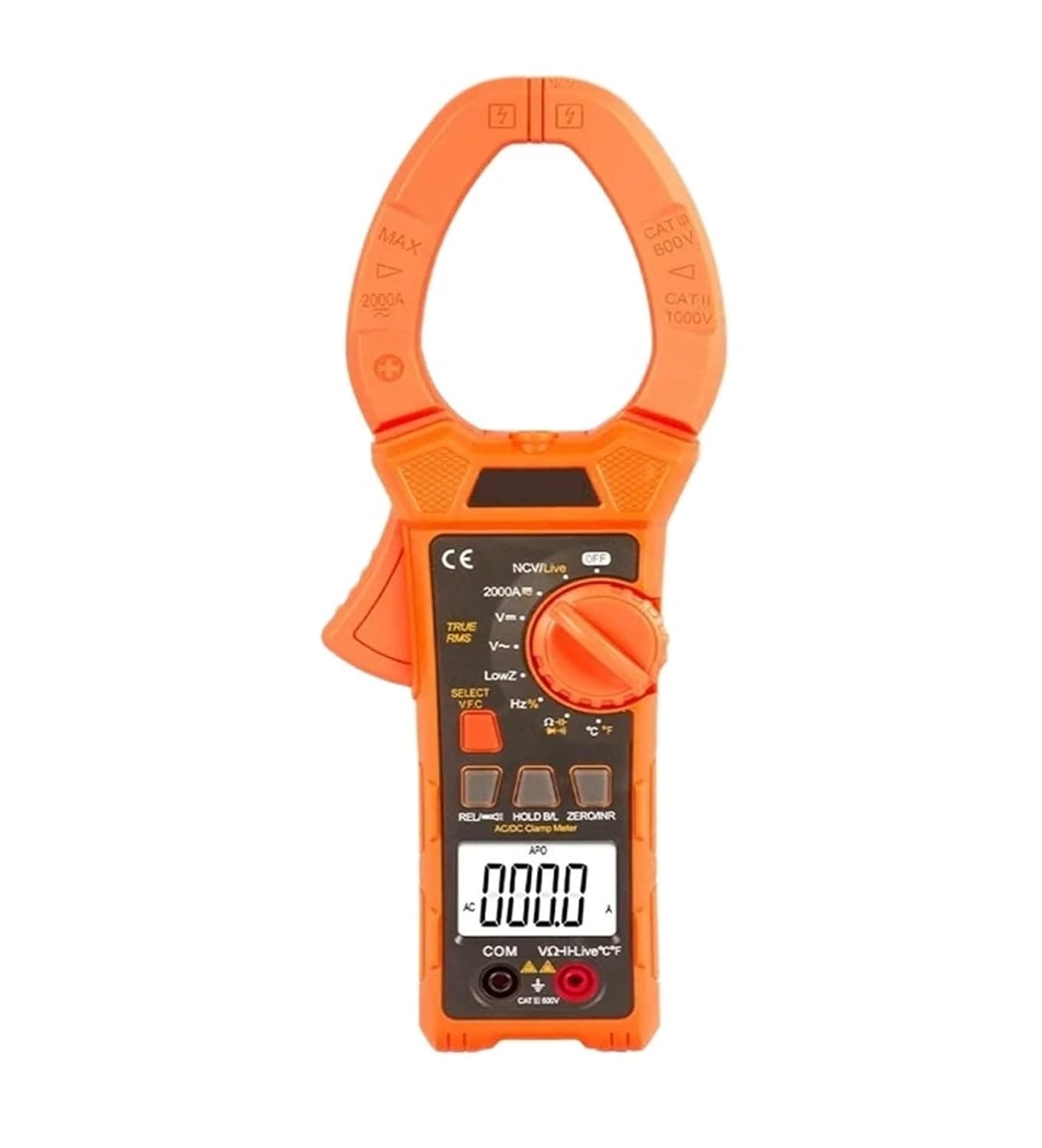 Resistance Tester Digital Clamp Meter LCD Current Voltage Frequency Capacitiance Duty Cycle Temperature