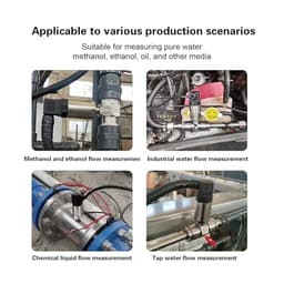 Turbine Flow Meter Liquid Flow Sensor Pulse Output Digital Transmitter