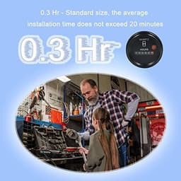 HiSport Hour Meter 12-36V DC AC Boat Marine Quartz Round Waterproof Hour Gauge for Boat Auto ATV UTV Snowmobile Lawn Tractors Generators Automotive