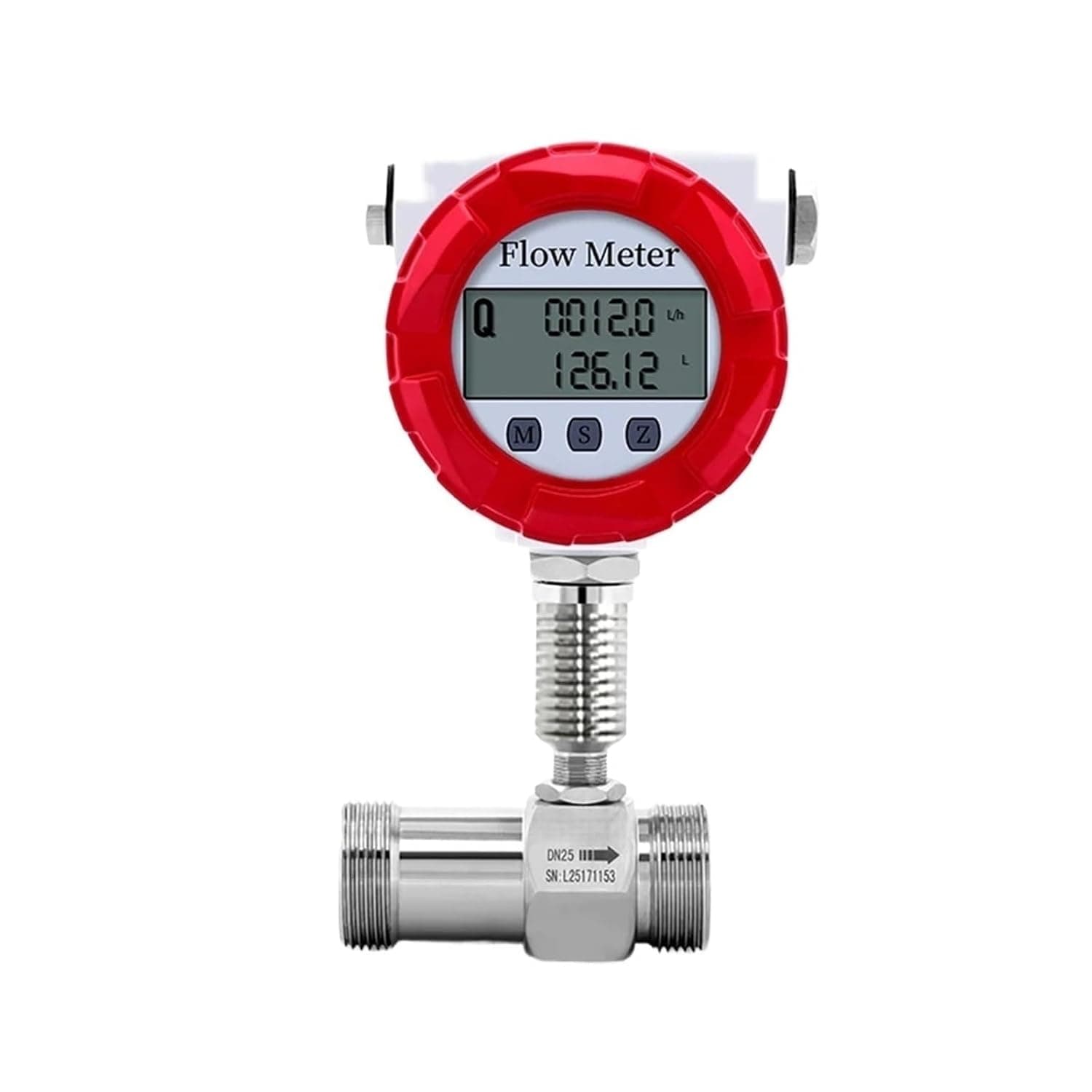 Digital Water Flow Meter Sensor RS485 4-20mA Output 304 Stainless Steel