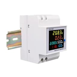 220V 380V Voltage 6IN1 Monitor AC Current Power Factor Active KWH Electric Energy Frequency Meter D52-2066 1Pcs(40-300V External CT)