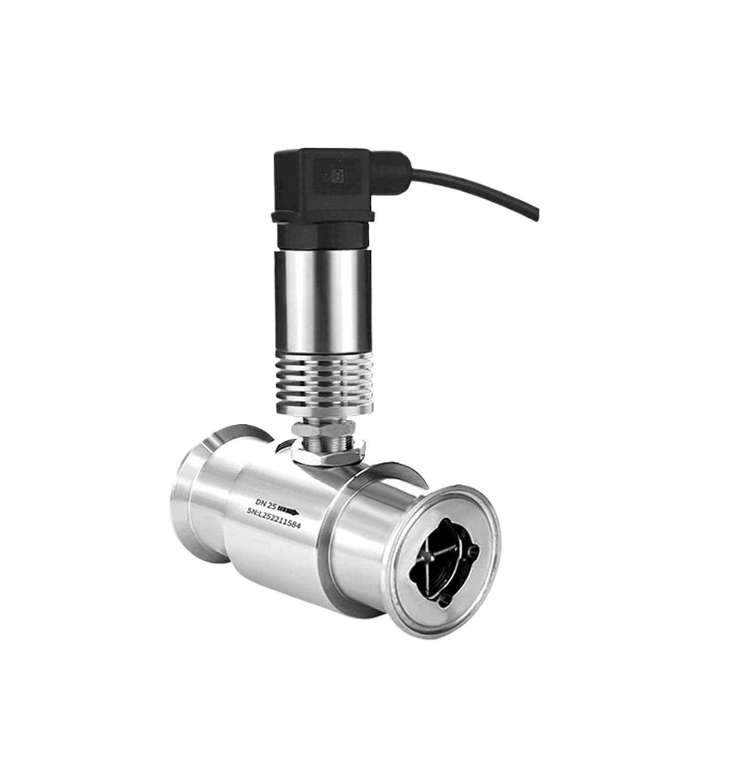 Clamp Type Flow Meter Stainless Steel 4-20mA Liquid Water Sensor