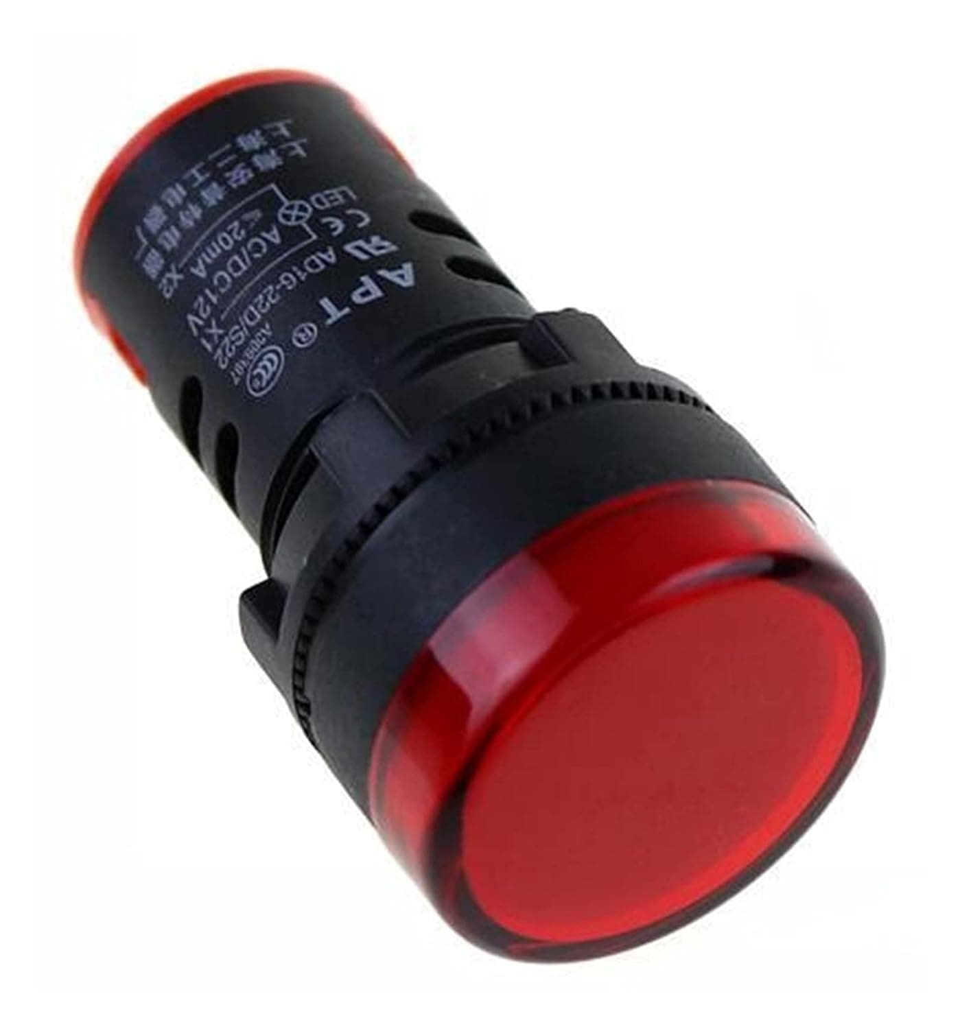 GUMMMY 5PCS Indicator AD16-22DS 12V 24V 110V 220V Red/Green/Huang/Blue/White Indicator Lights (Color : Red, Size : 12V)