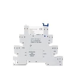 Slim Relay 41F-1Z-C4-1 Integrated PCB Mount Power with 12-24V Universal Base Industrial(1PC,12v 6A White Base)