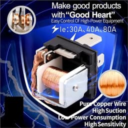 Car Relay 12V24V High Current 4 Feet 5 80A with Plug-in(30A-40A 4p Connector)
