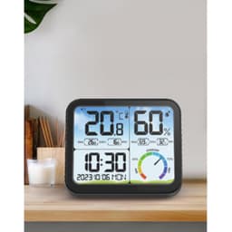 ABS Color Temperature Humidity Meter Difference Memory Perpetual Calendar
